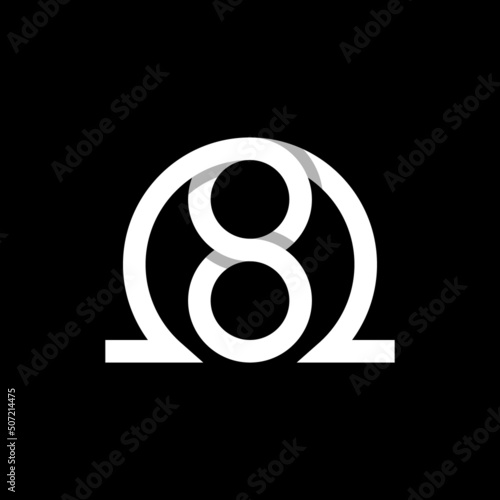 infinity omega logo design