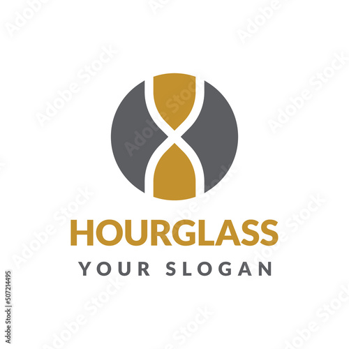 modern hourglass logo design
