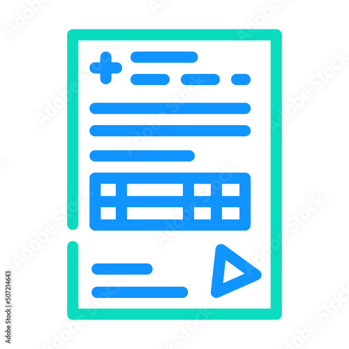 certificate of medical board color icon vector. certificate of medical board sign. isolated symbol illustration