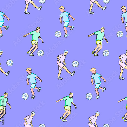 Seamless pattern of footbal...
