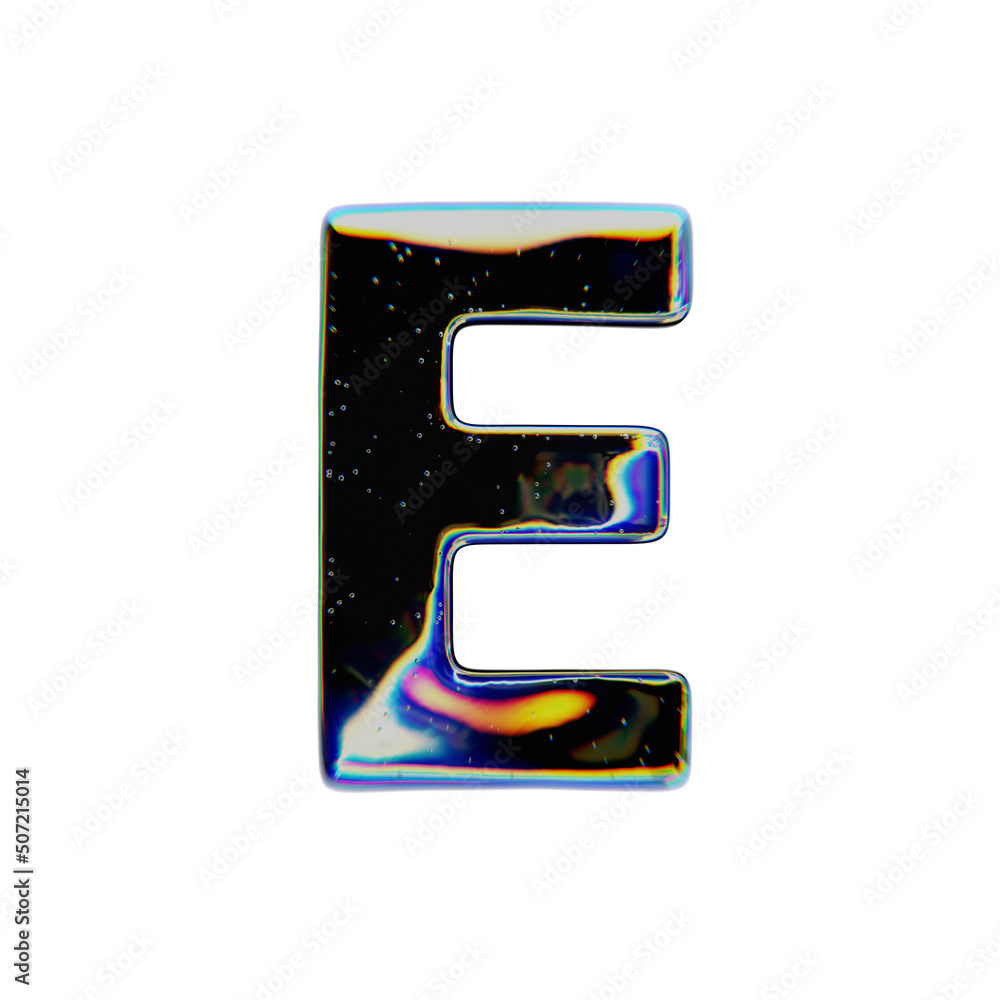 Glass dispersion caustics font, text, alphabet, letter, chromatic iridescence e Glass dispersion caustics font, text, alphabet, letter, chromatic iridescence e
