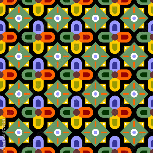 Seamless pattern of geometr...