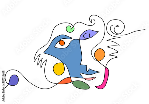 One continuous single line ...