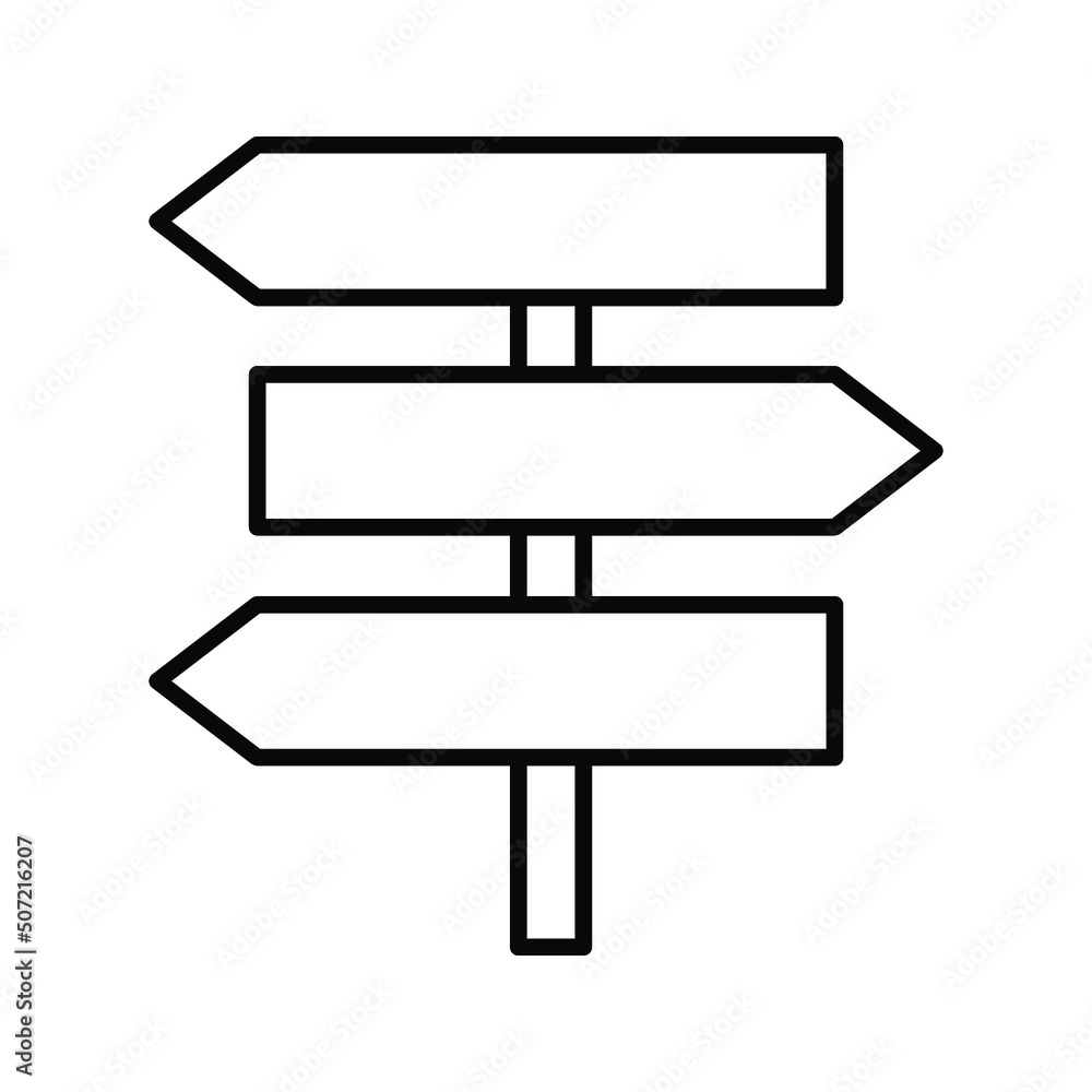 signpost icon color editable on white background signpost icon color editable on white background