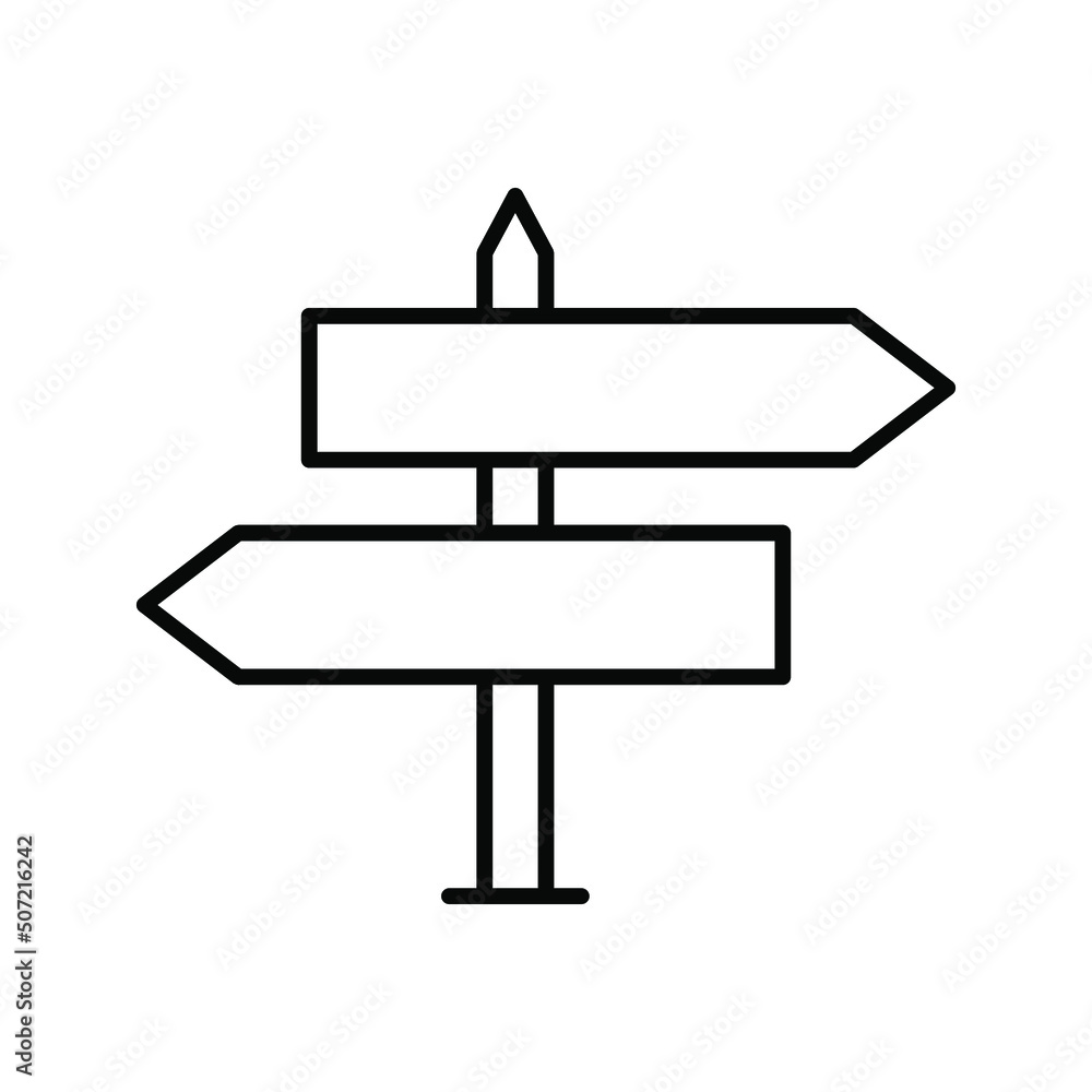 signpost icon color editable on white background signpost icon color editable on white background