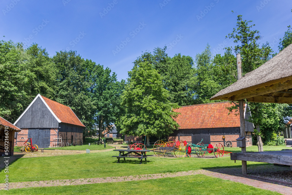 Historic buildings of the open air museum in Ootmarsum, Netherlands