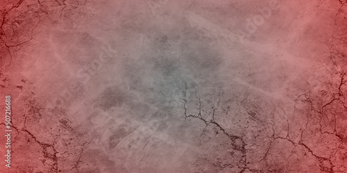 Pink red grunge background with scratches, Scary brown dark walls, concrete cement texture. Background or wallpaper and texture of dark surface wall bare cement skim coat loft style for interior.