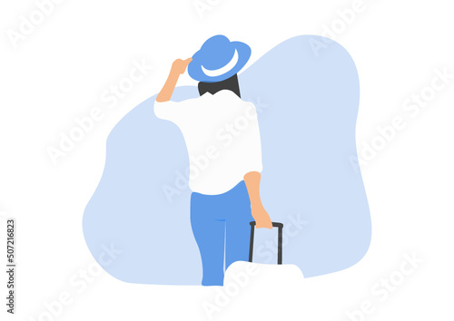 Traveller Illustration | Traveller Image (Blue)