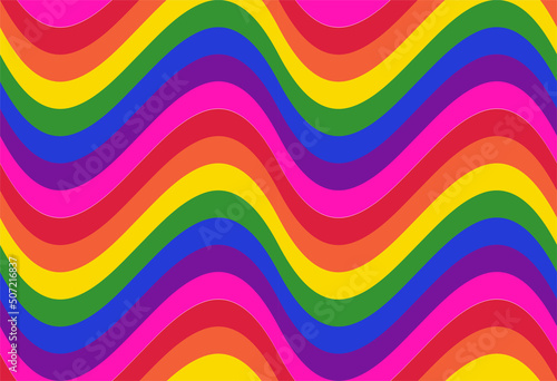 LGBT Pride Month. Seamless pattern colorful rainbow color background. Vector.