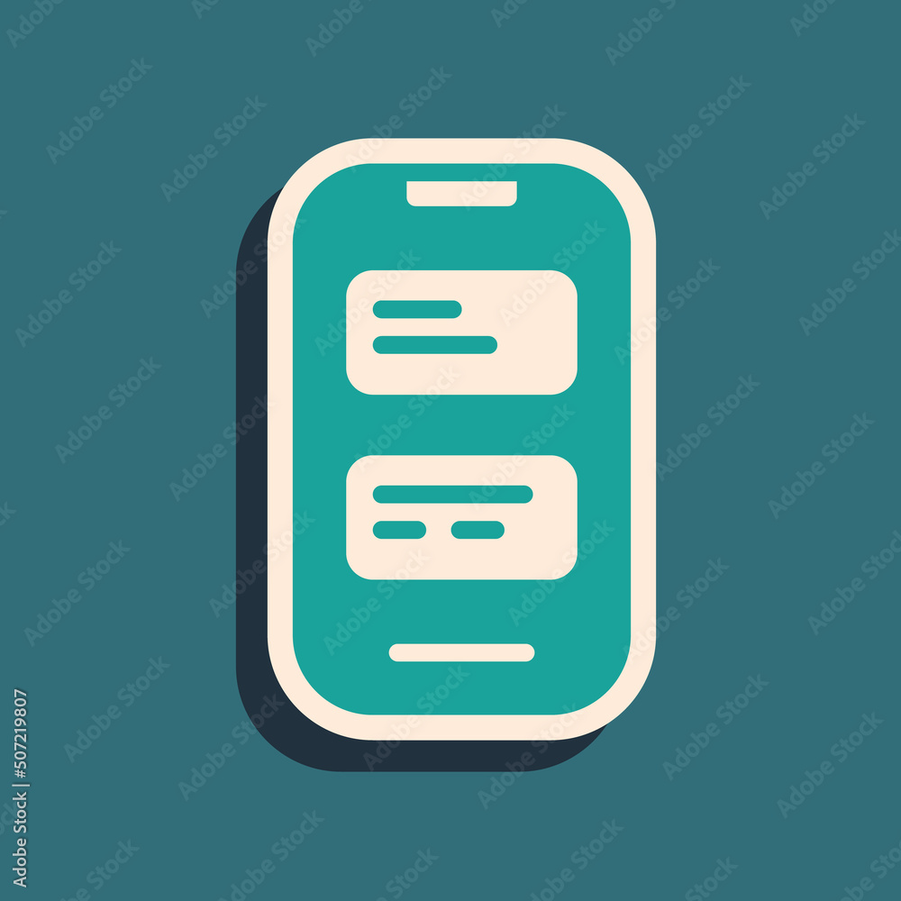 Green Online translator icon isolated on green background. Foreign language conversation icons in chat speech bubble. Translating concept. Long shadow style. Vector Green Online translator icon isolated on green background. Foreign language conversation icons in chat speech bubble. Translating concept. Long shadow style. Vector