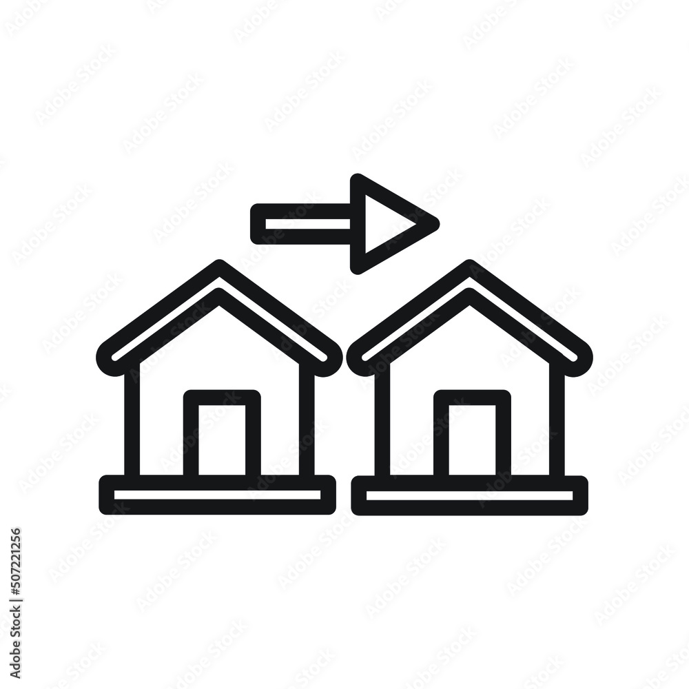 residential, residential, house rental line style icon set. residential, residential, house rental line style icon set.