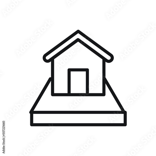 residential, residential, house rental line style icon set.