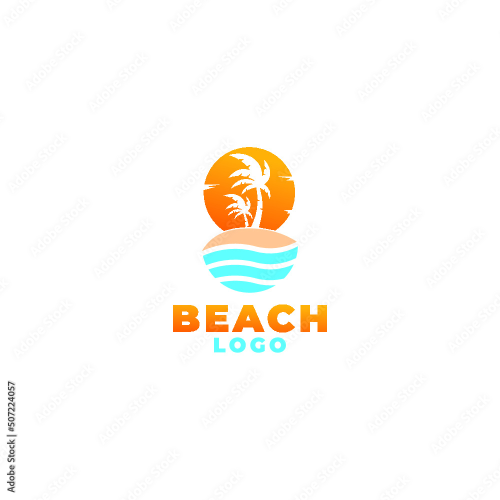 Obraz premium Beach Logo Template