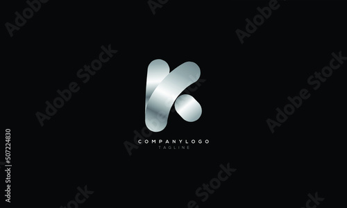 KR RK Abstract initial monogram letter alphabet logo design