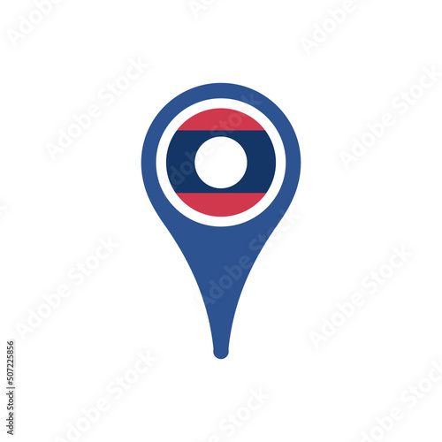 Colour icon for Laos Flag Map Free Download Colour icon for Laos Flag Map - GFXLoad