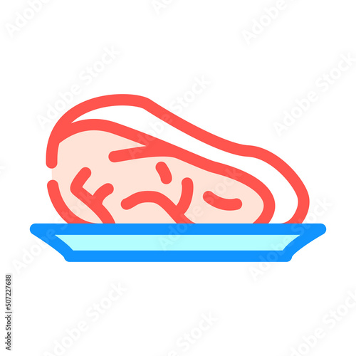 tenderloin meat color icon vector. tenderloin meat sign. isolated symbol illustration