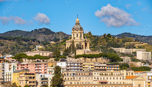 Panoramic view of Messina - port city in north east Sicily Italy