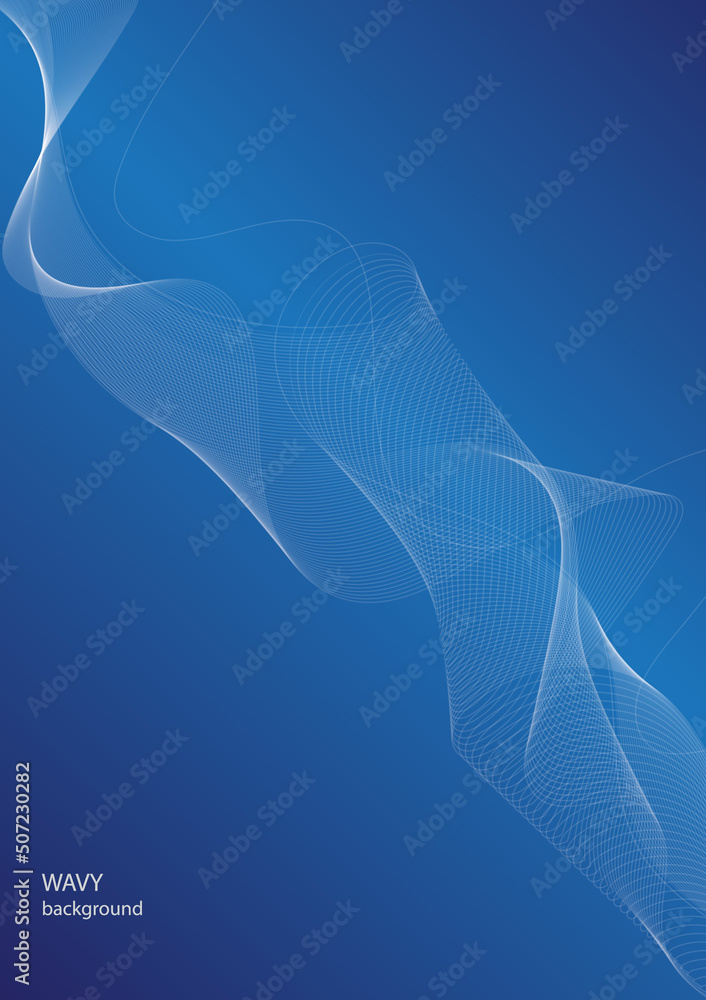 abstract technology wavy colorful and white. blue gradient background. for design elements mobile.