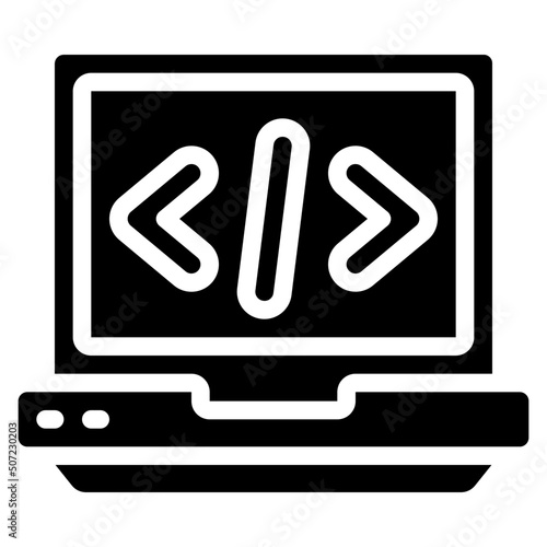 Laptop Coding Icon