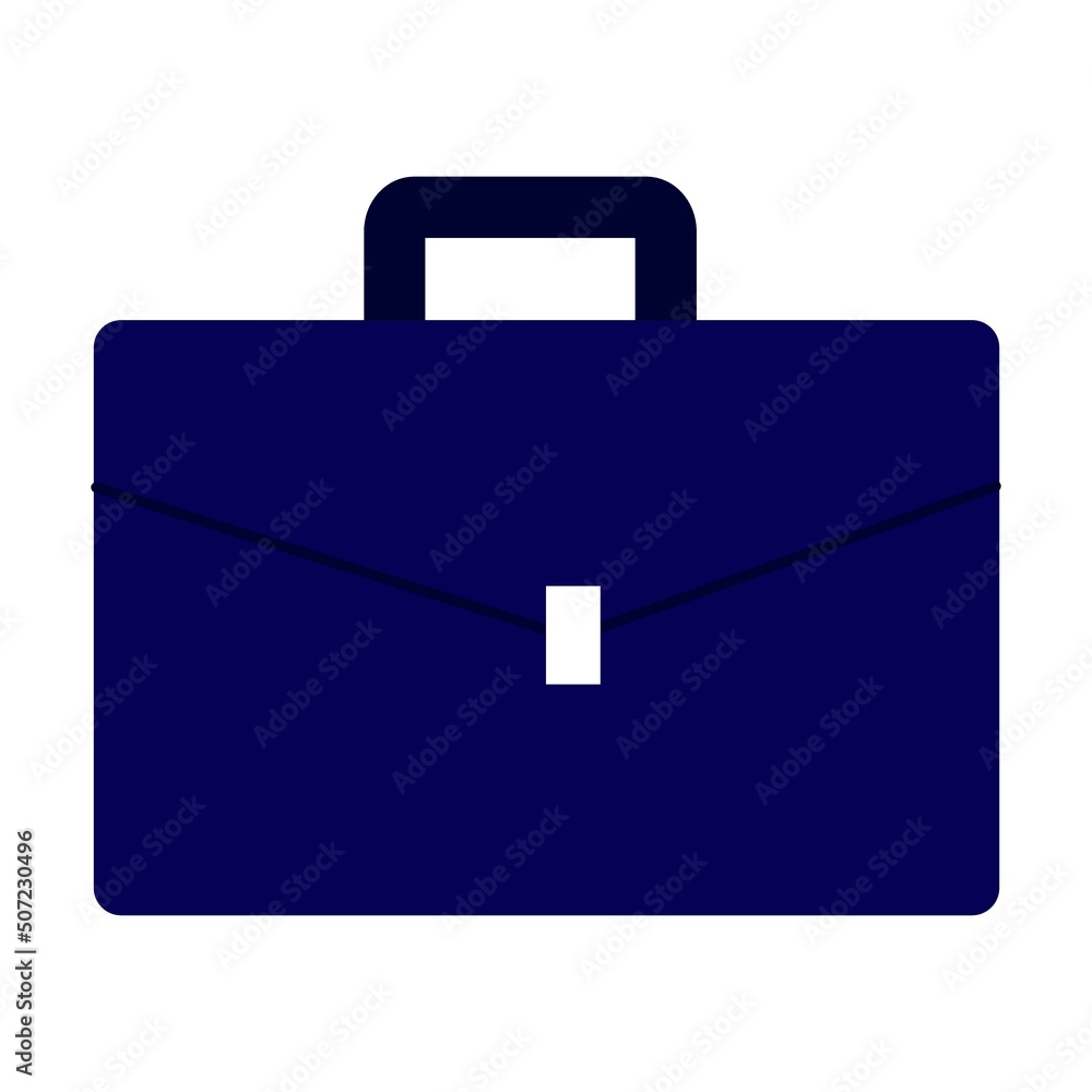 Men briefcase of a businessman. Simple flat vector isolated on white background