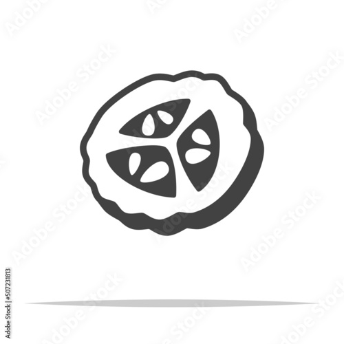 Pickled cucumber icon transparent vector isolated