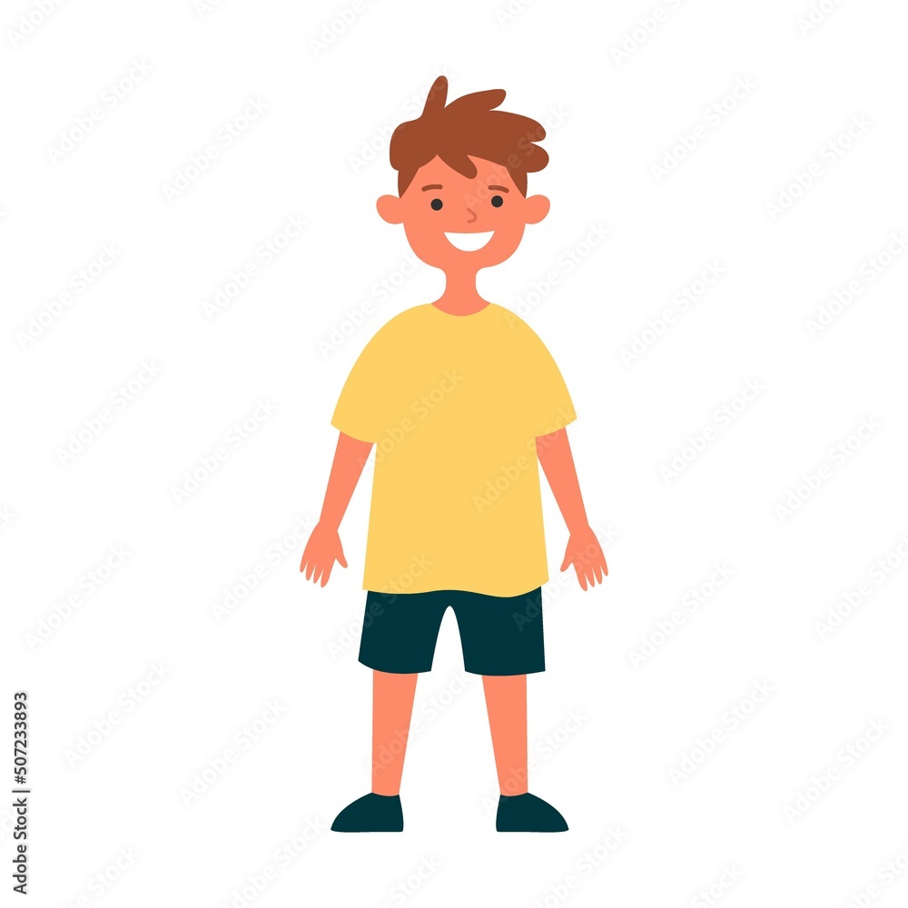 Little boy. Male cartoon characters of different generation. Man in ages of baby, kid, teenage boy, adult, senior person with cane. Vector illustration for life cycle Little boy. Male cartoon characters of different generation. Man in ages of baby, kid, teenage boy, adult, senior person with cane. Vector illustration for life cycle
