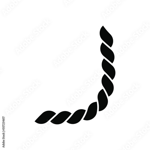 Rope icon vector. cable illustration sign. knot symbol or logo.
