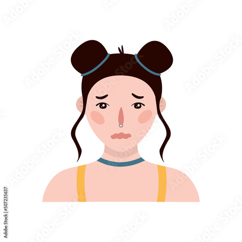 Vector hand drawn flat colourful
