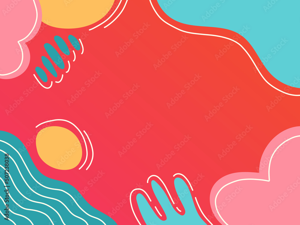 Trendy abstract many color background and vector