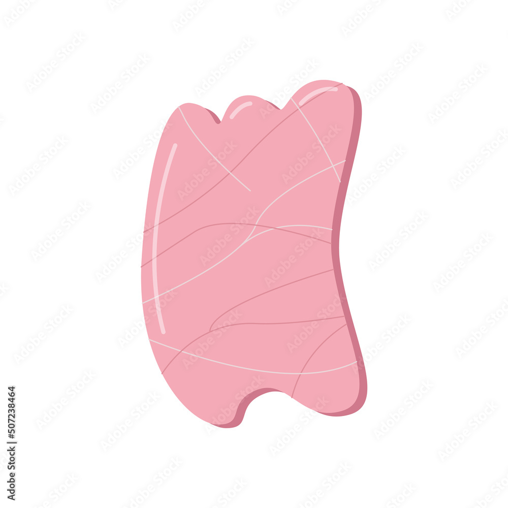 trendy gua sha scraper made of natural stone, massager for facial care. Vector illustration skin care concept. trendy gua sha scraper made of natural stone, massager for facial care. Vector illustration skin care concept.
