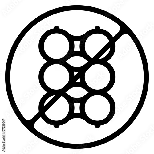 No Six Pack Rings Icon