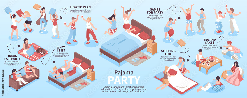 Pajama Party Infographics