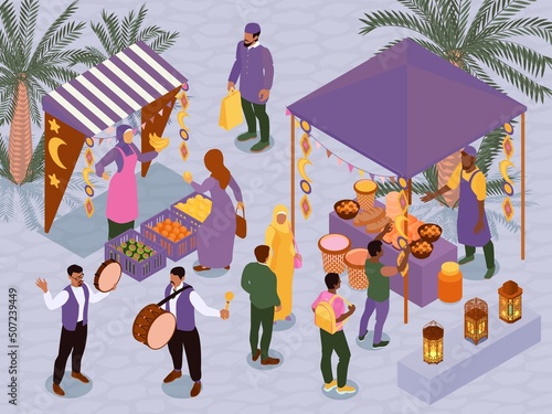 Ramadan Isometric Illustration