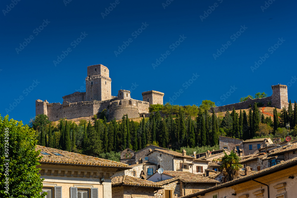Castle of Assisi in Umbria Italy