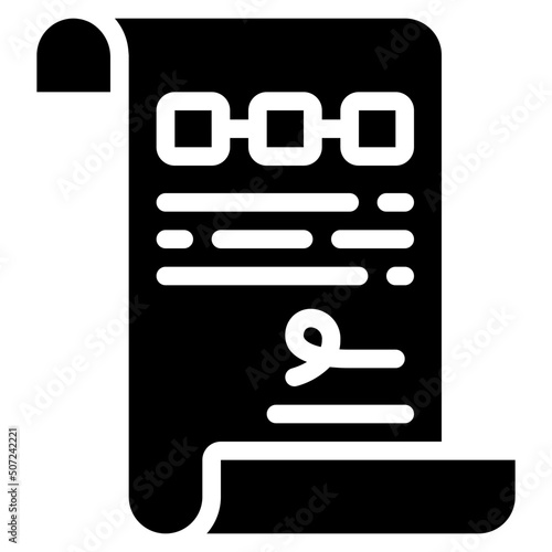 Blockchain Contract Icon
