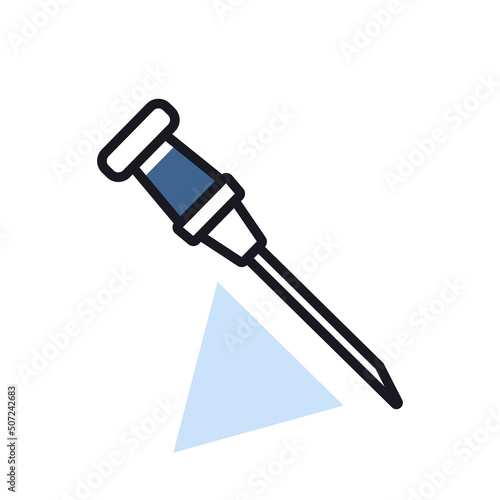 Catheter vector icon. Medical sign