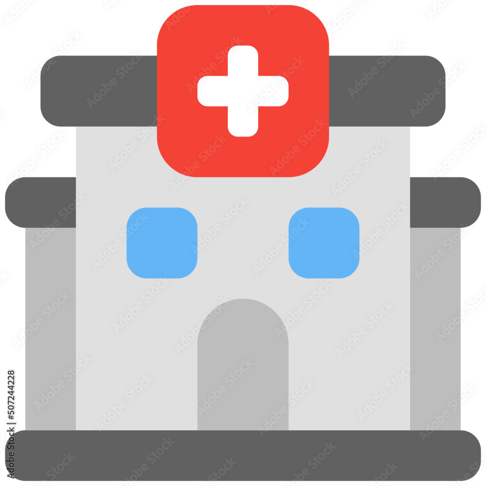 Obraz premium hospital flat icon