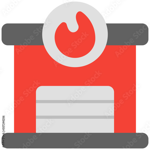 fire station flat icon