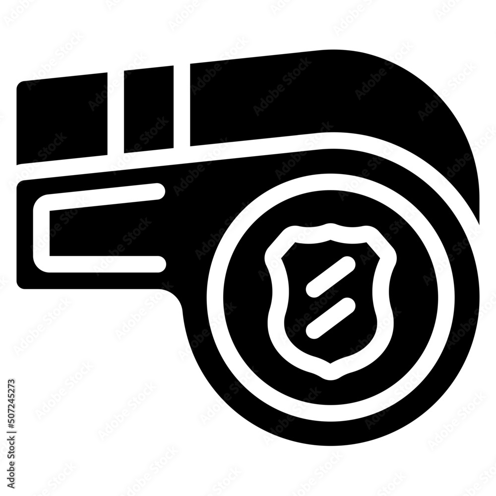 Police Whistle Icon Police Whistle Icon