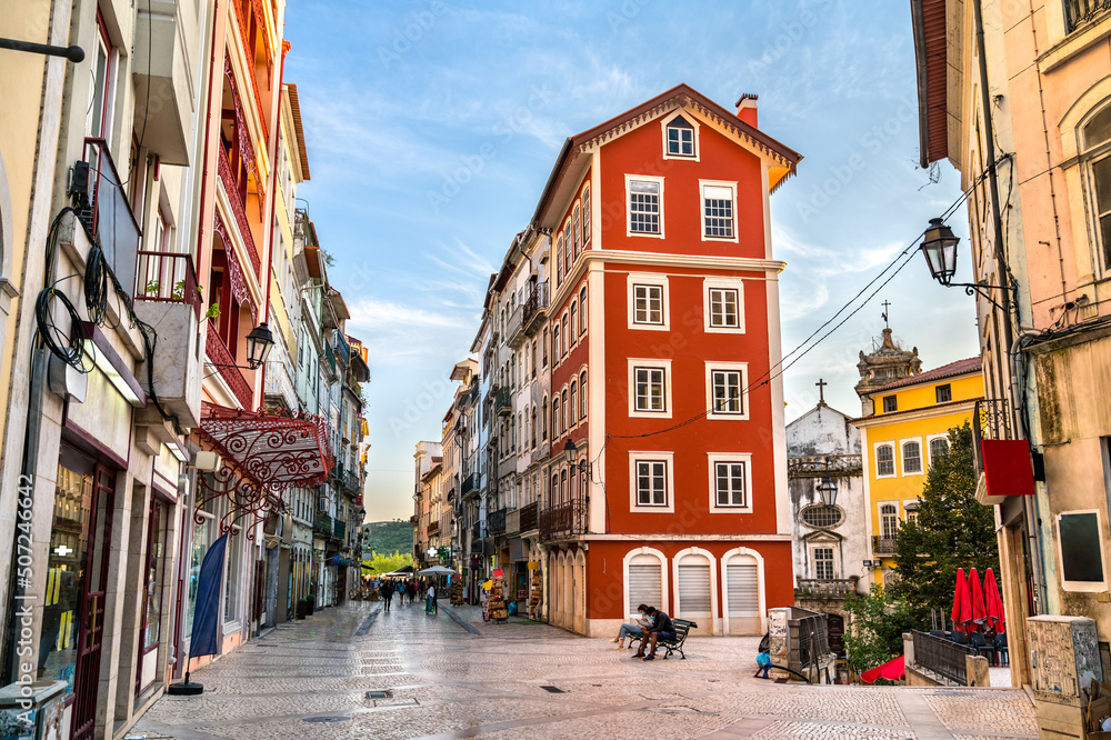 Architecture of the old town of Coimbra in Portugal