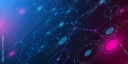Abstract hi tech. Abstract digital background with technology. Vector abstract technology.
