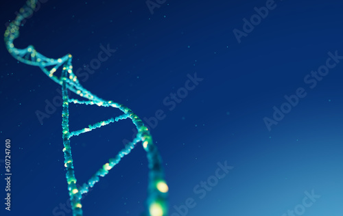 DNA. Codice genetico. Molecola 3D.