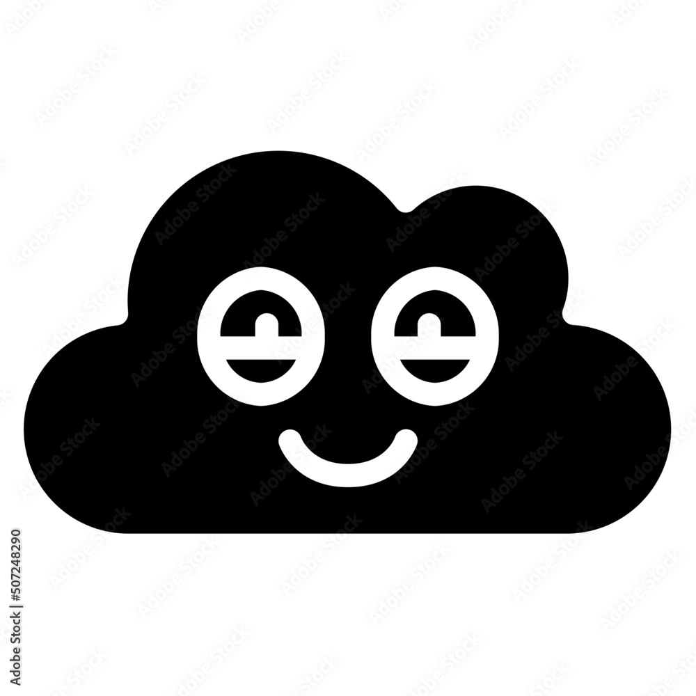 Happy Cloud Icon Happy Cloud Icon