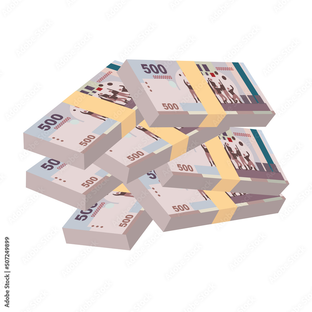 New Taiwan Dollar Vector Illustration. Taiwanese money set bundle ...