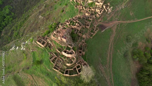 Ancient ruins of Gamsutl on the Rock