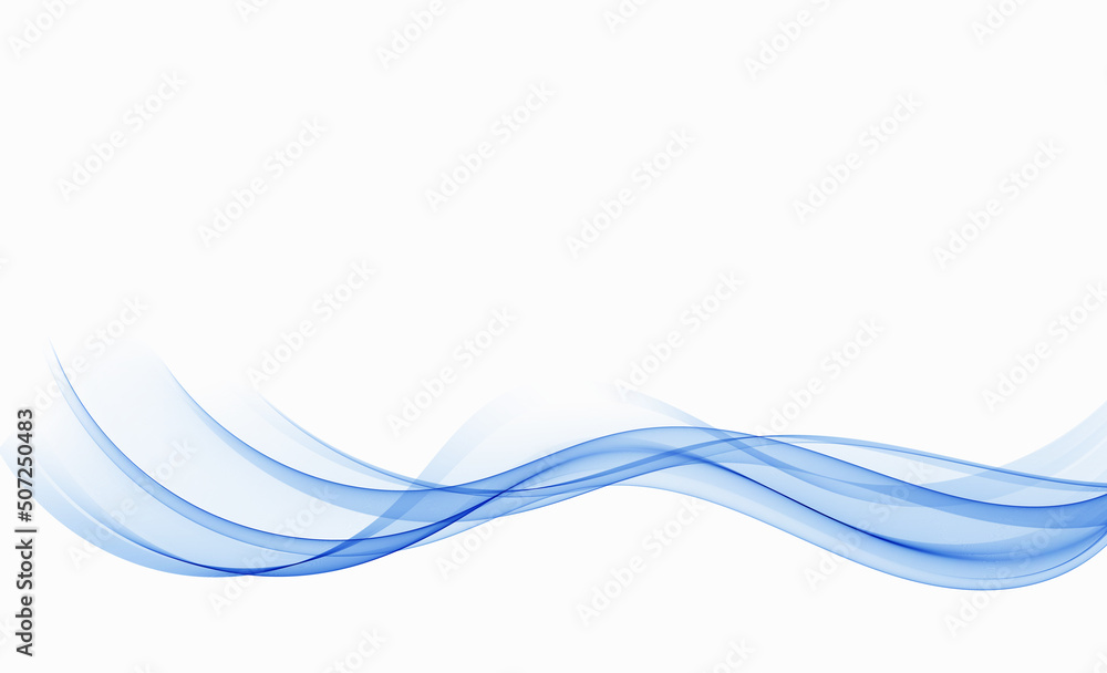 Naklejka premium Abstract wavy transparent blue wave background.Design element.