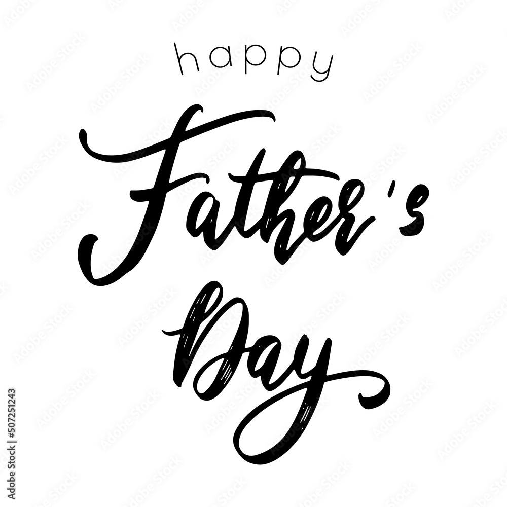 Happy Fathers Day Hand Drawn Lettering. Best Dad Ever Typographic Greeting Card Template. Handwritten Brush Calligraphy. Happy Fathers Day Hand Drawn Lettering. Best Dad Ever Typographic Greeting Card Template. Handwritten Brush Calligraphy.