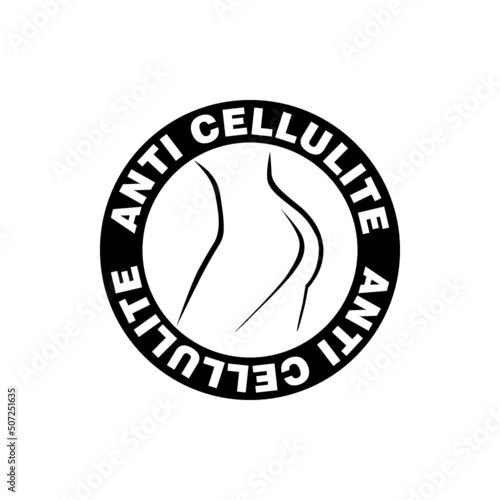 Anti cellulite icon isolated on white