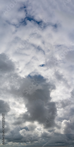 Fantastic soft thunderclouds, sky panorama