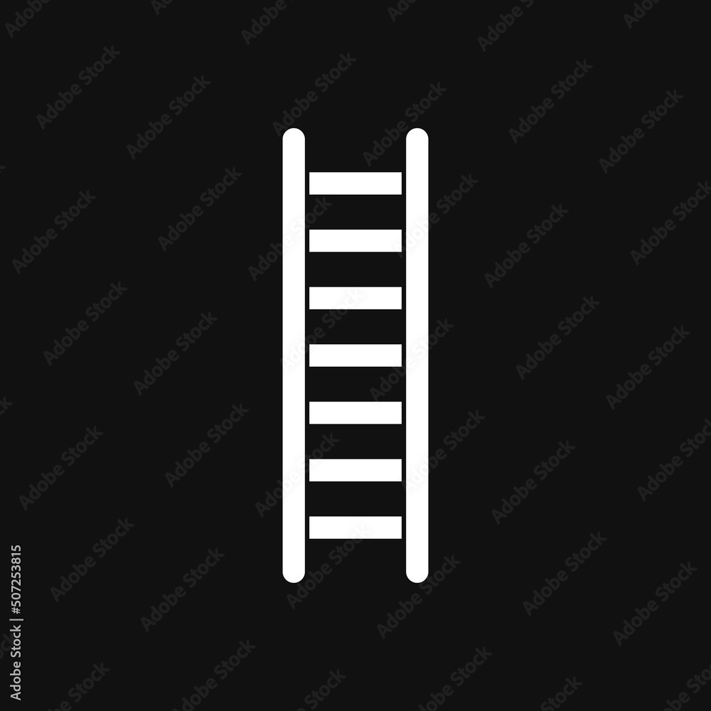 Ladder icon on grey backround Ladder icon on grey backround